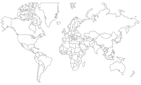Fototapeta vector map of the world