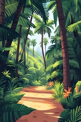 Fototapeta premium Tropical Rainforest Under the Sun