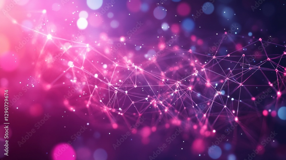 Poster Colorful and intricate neuron connections weave through a cosmic backdrop, symbolizing the complexity and beauty of the brain's neural networks at dawn of understanding