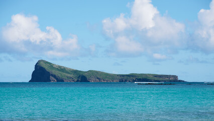 Stunning view of Gunner's Quoin (Coin de Mire) Island, Mauritius.