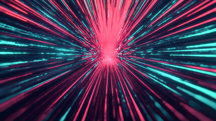 Fototapeta premium Colorful abstract design representing speed and motion in dynamic digital art.