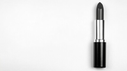 Bold black lipstick showcased against a minimalist backdrop