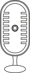 Microphone icon vector and speaker 