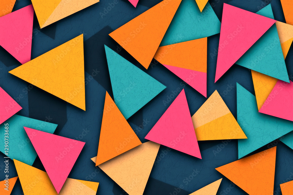 Poster colorful geometric shapes create a vibrant and dynamic background design.