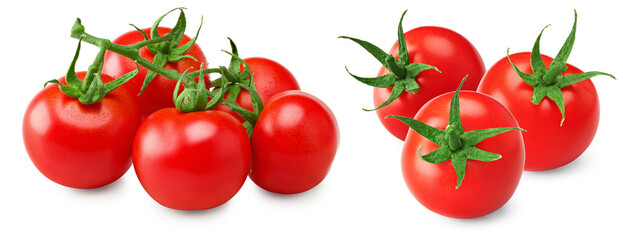 fresh tomatoes isolated on white background. clipping path