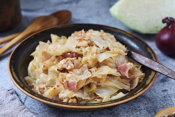 Southern Fried Cabbage, traditional dish in the South of the USA