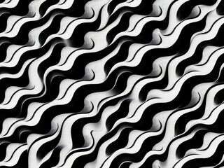 Abstract Black and White Wavy Pattern