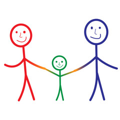 beautiful logo with colored people holding hands