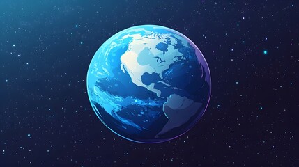 Obraz premium The serene blue Earth in astronomical telescopes