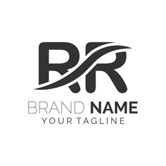 RR logo design. Trendy awesome artistic RR initial based Alphabet icon logo.