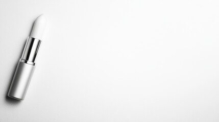 Elegant lipstick resting on a clean surface inviting creativity