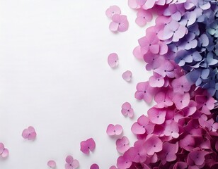 アジサイの花びらの背景フレーム