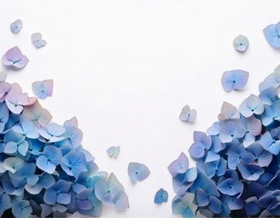 アジサイの花びらの背景フレーム