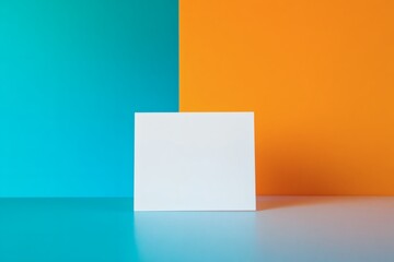 Naklejka premium Blank canvas ready for creativity against vibrant background colors. Generative AI
