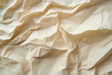 Crumpled paper texture background showcasing natural folds and creases for design purposes