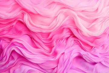Fototapeta premium Soft pink fabric folds creating a gentle, flowing texture engaging the senses.