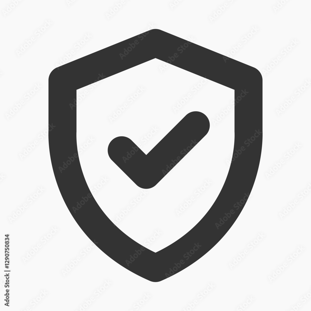 Poster shield symbol representing security assurance vector