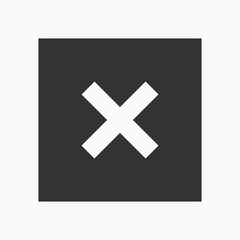 Obraz premium Minimalist black and white cross vector