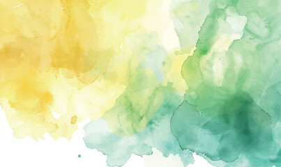 abstract watercolor background, yellow and green