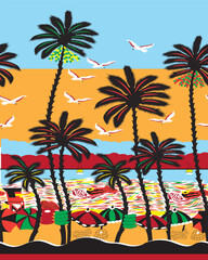 PrintVintage illustration of cordyline fruticosa