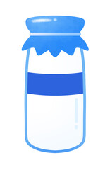 シンプルな牛乳瓶のイラスト
