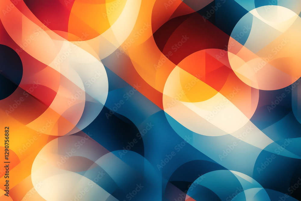 Poster vibrant abstract design with swirling colors and dynamic shapes for visual creativity.