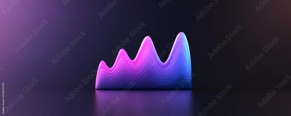 Poster vibrant abstract graph representing data growth and innovation in a digital world.