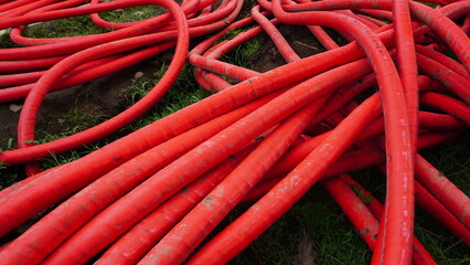 XLPE Cables Awaiting Installation