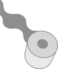 Toilet paper roll or tube icon design, template for wc. Bathroom hygiene icons, kitchen cleaning towel. Blank soft scroll product.