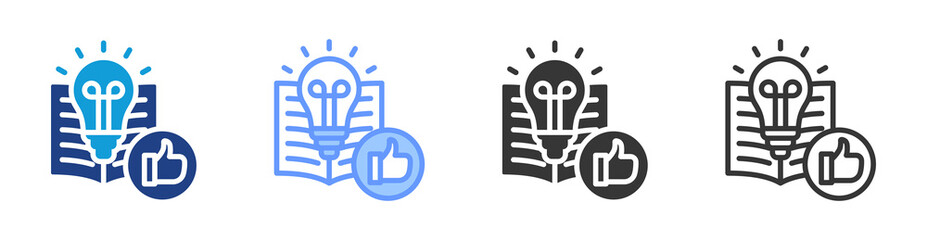 Credibility Theory icon set multiple style collection