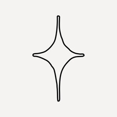 Fototapeta premium Minimalist abstract star design vector