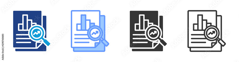 Aufkleber Sensitivity Analysis icon set multiple style collection
