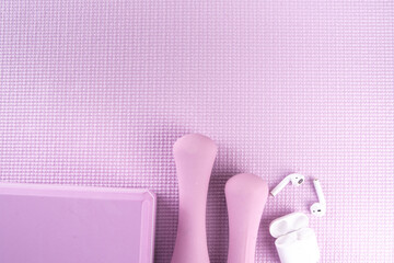 Sport and fitness, home workout plan background.