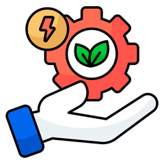 A unique design icon of eco management