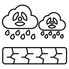 Unique design icon of acidic rain