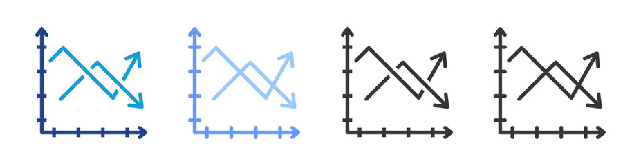 Variability icon set multiple style collection