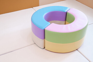 A comfortable and colourful children's play area