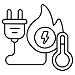Unique design icon of electric plug