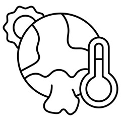 An icon design of global warming