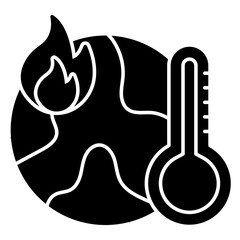 An icon design of global warming