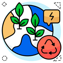 A unique design icon of global ecology
