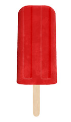 Refreshing Strawberry Flavored Ice Cream Stick Illustration