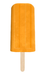 Refreshing Orange Flavored Ice Cream Stick Illustration