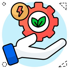 A unique design icon of eco management