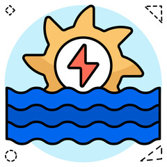Modern design icon of hydro power