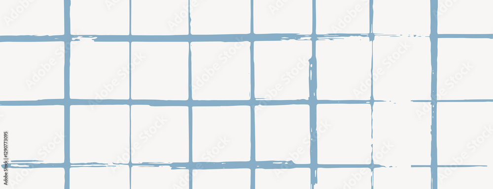 Poster a grid-style background with a blue and white color scheme. the background features a textured, hand