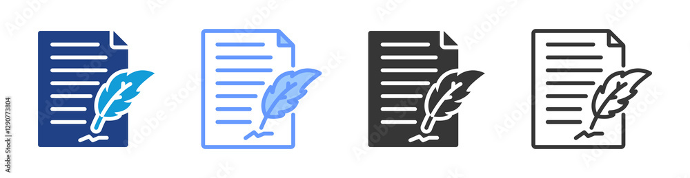 Poster Will icon set multiple style collection