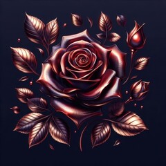 Metalic red rose