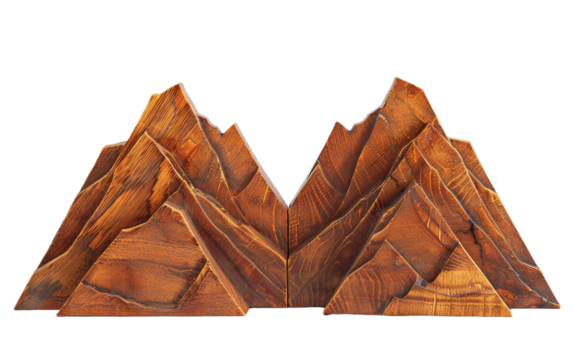 Wooden Carvings on transparent background PNG.