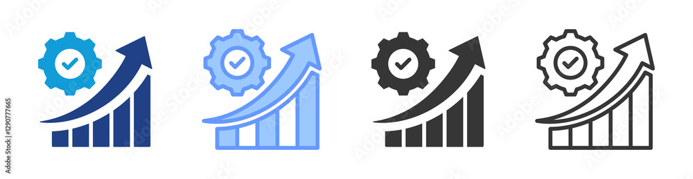 Aufkleber improvement icon set multiple style collection